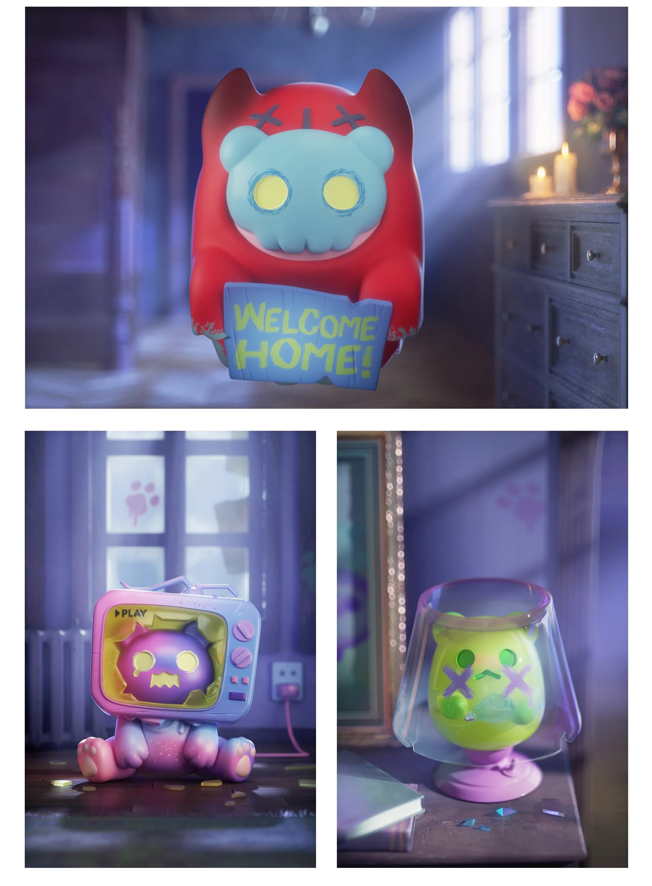 Finding Unicorn - ShinWoo Ghost Bear House Series Blind Box Finding Unicorn - Image 12