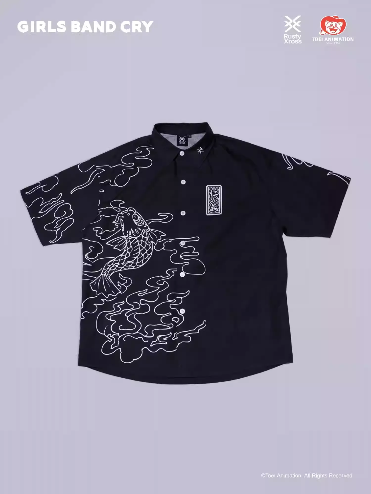 GIRLS BAND CRY - Black Short Sleeve Printed Shirt RustyHermit - Image 5