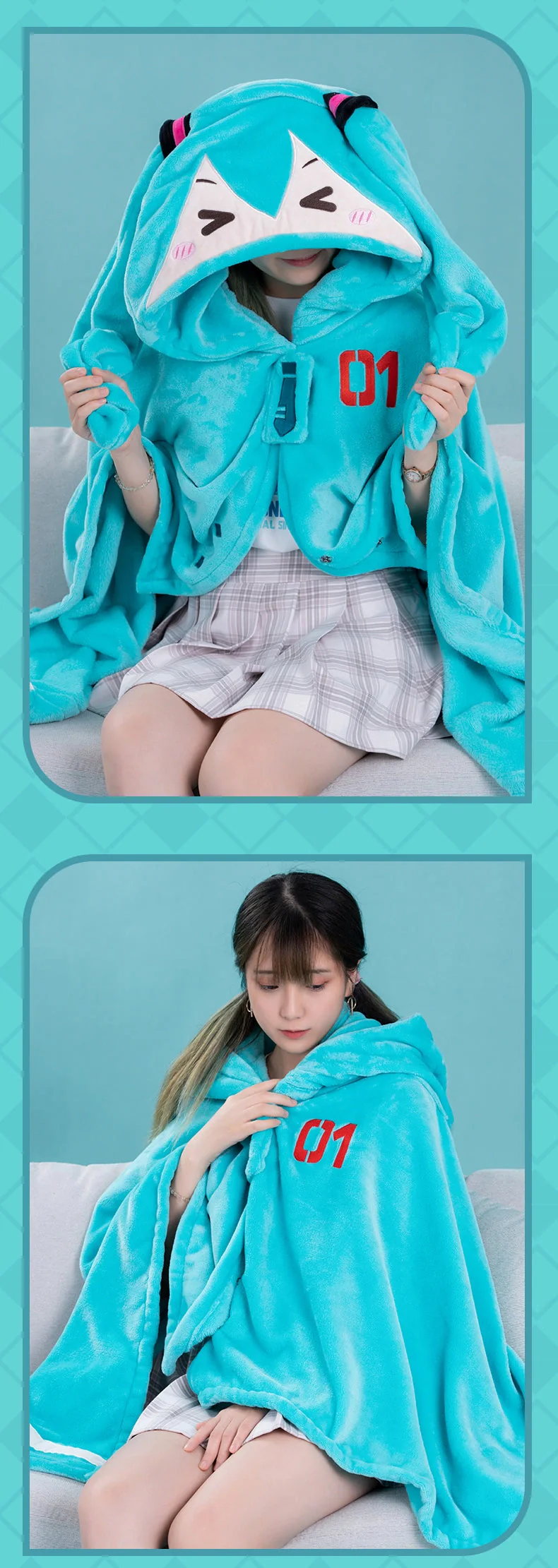 Hatsune Miku - Hatsune Miku Air Conditioning Blanket Moeyu - Image 9