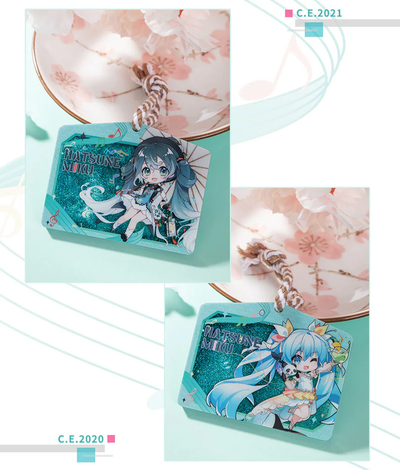 Hatsune Miku - Hatsune Miku Ema Floating Liquid Quicksand Keychain Moeyu - Image 5
