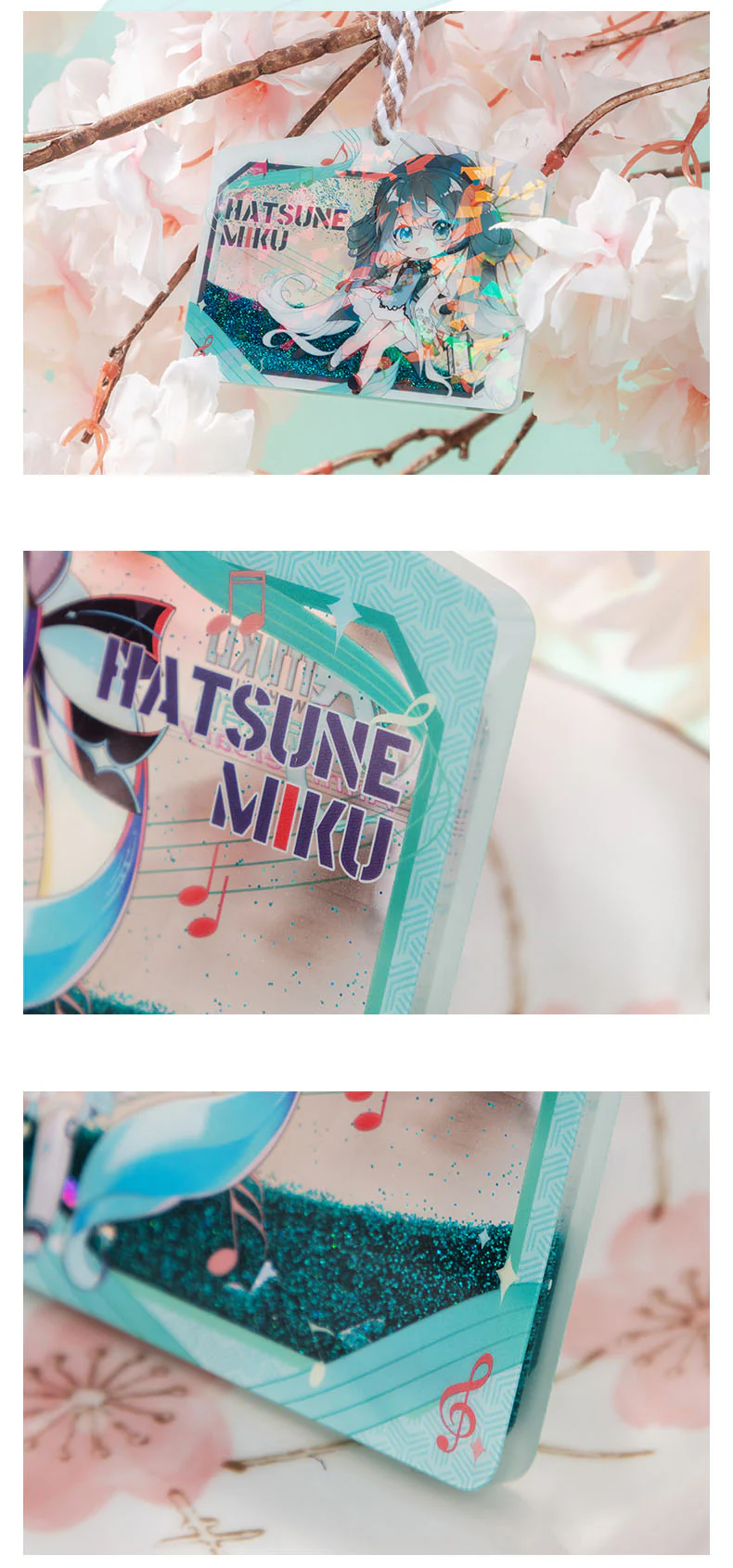 Hatsune Miku - Hatsune Miku Ema Floating Liquid Quicksand Keychain Moeyu - Image 8