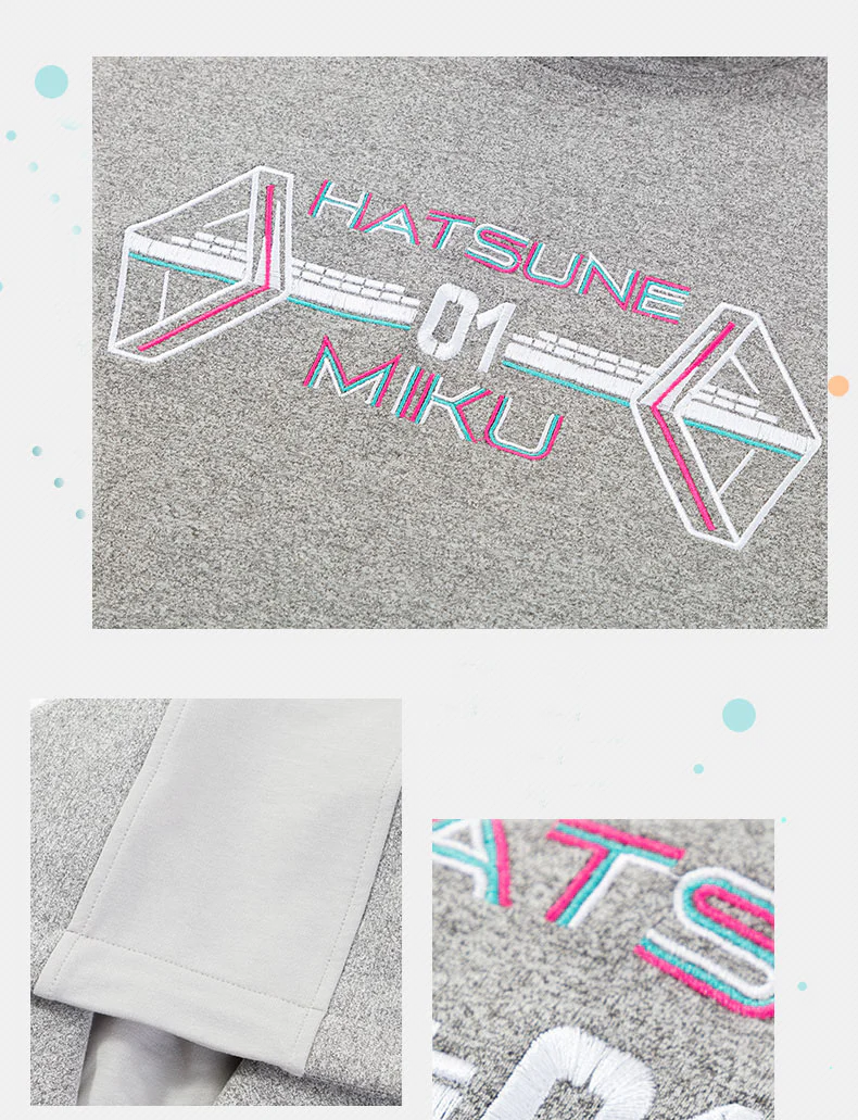 Hatsune Miku - Hatsune Miku Grey Hoodie Outerwear Moeyu - Image 10