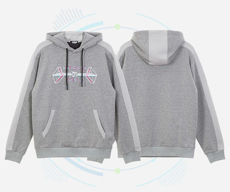 Hatsune Miku - Hatsune Miku Grey Hoodie Outerwear Moeyu - Image 3