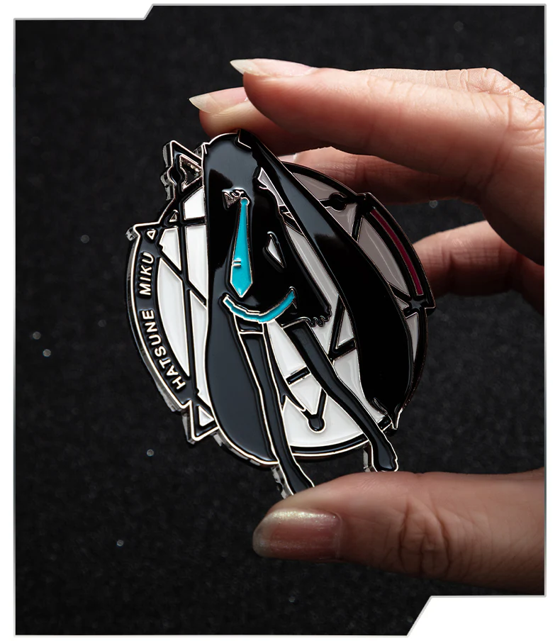 Hatsune Miku - Hatsune Miku Silhouette Metal Badge Moeyu - Image 7
