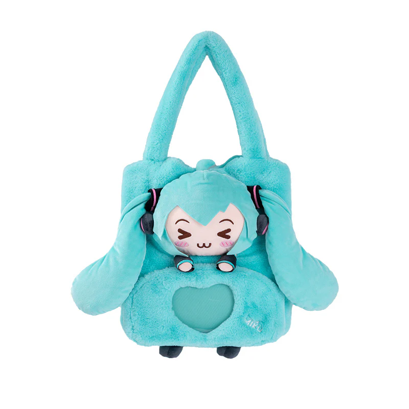 Hatsune Miku - Hatsune Miku Squinty Eyes Plush Top Handle & Shoulder Bag Moeyu - Image 6