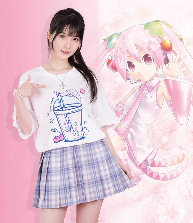 Hatsune Miku - Sakura Miku Happy Trip T-Shirt Moeyu