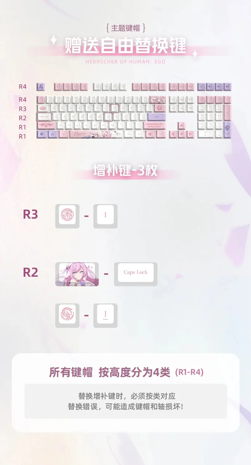 [Pre-order] Honkai Impact 3rd - Elysia Herrscher of Human Mechanical Keyboard miHoYo - Image 13