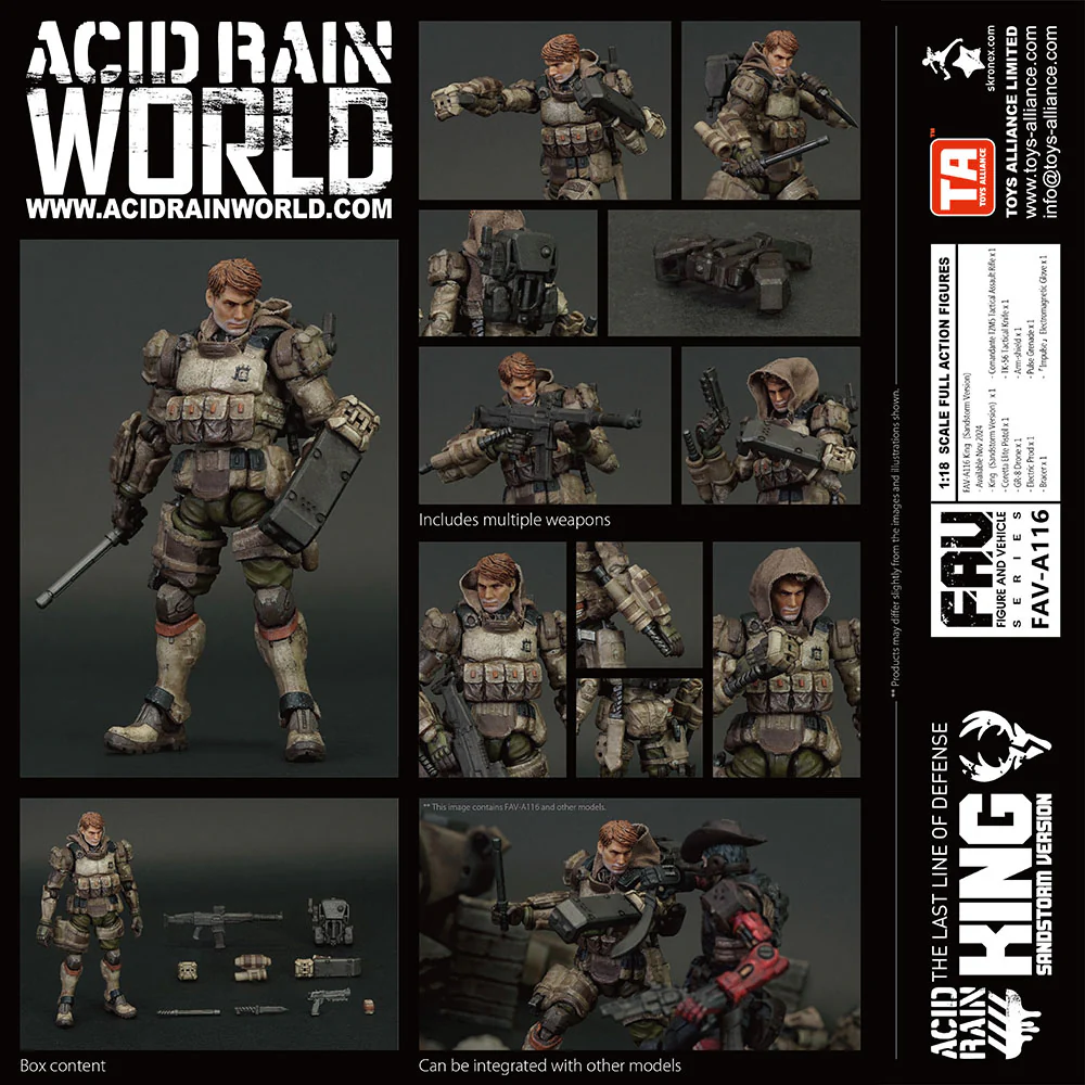 [Pre-order] Acid Rain World - FAV-A116 King (Sandstorm Version) 1/18 Scale Action Figure Toys Alliance Limited