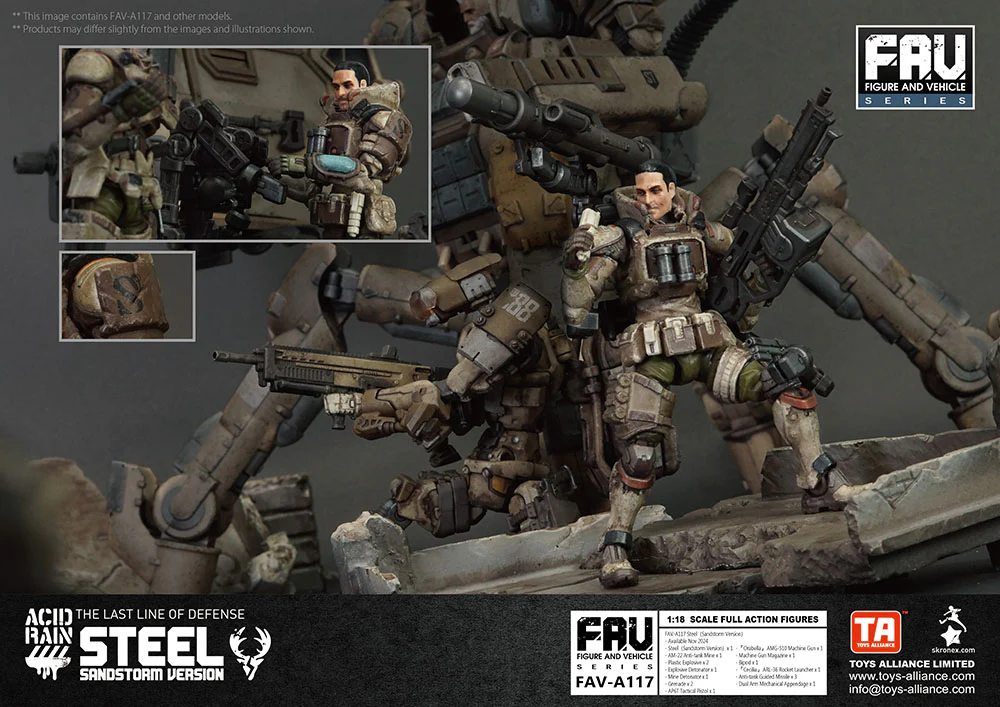 [Pre-order] Acid Rain World - FAV-A117 Steel (Sandstorm Version) 1/18 Scale Action Figure Toys Alliance Limited - Image 3