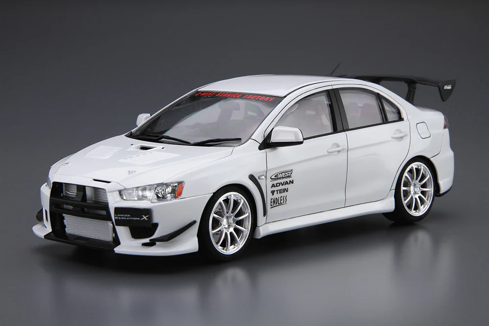 [Pre-order] Aoshima - C-WEST CZ4A LANCER EVOLUTION X'07 (MITSUBISHI) 1/24 Plastic Model Kit Aoshima