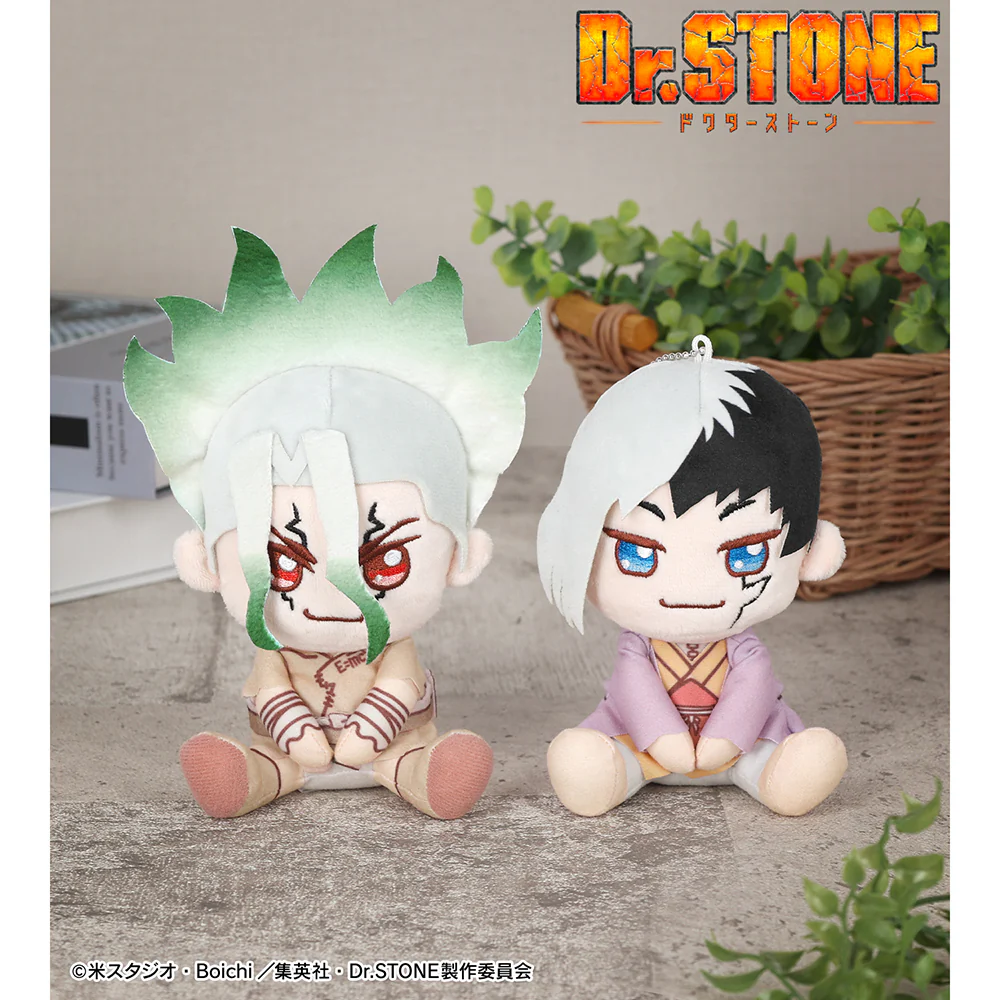 [Pre-order] Dr. Stone - Ishigami Senku & Asagiri Gen Mascot Set Plushie Keychain armabianca - Image 2