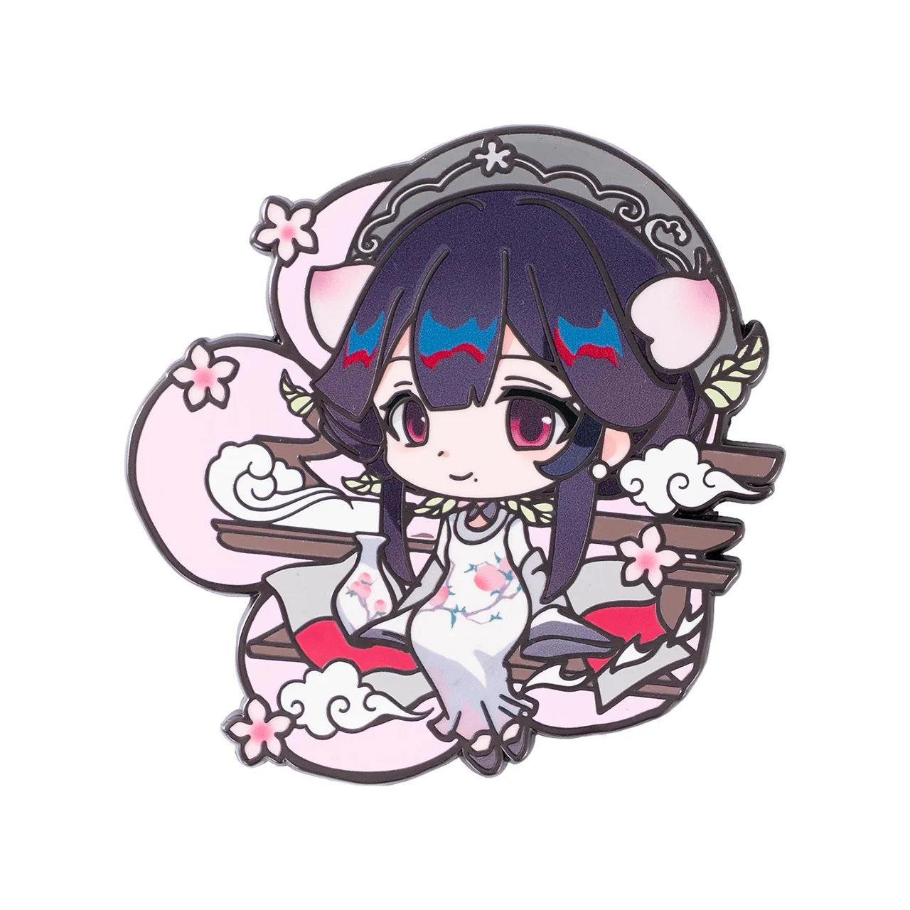 Everything Is New - Bat Peach Vase Impression Chibi Metal Refrigerator Magnet Moeyu - Image 3
