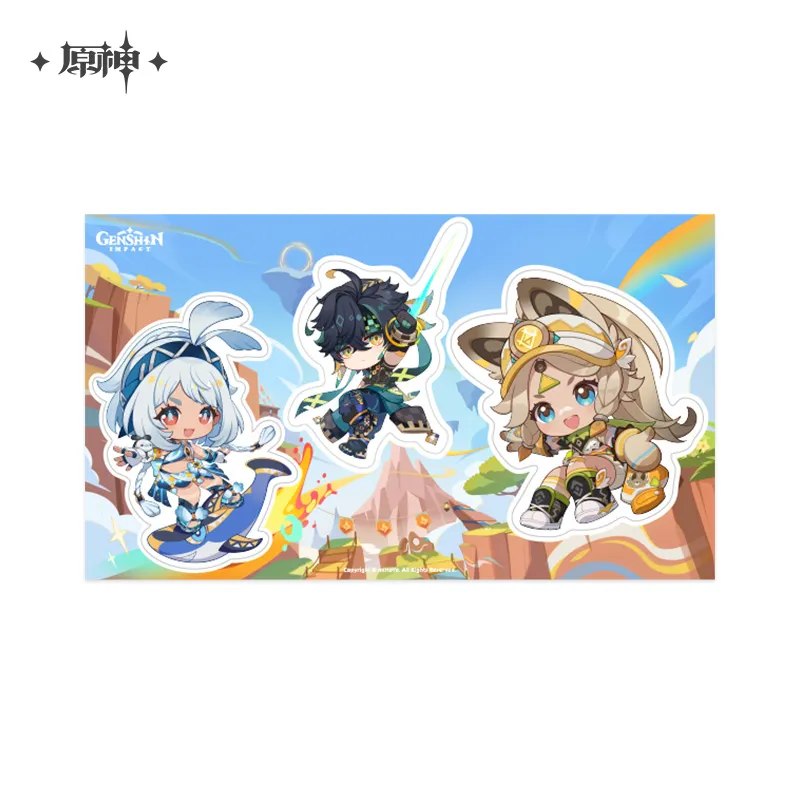 Genshin Impact - Blaze to Natlan Chibi Badge & Acrylic Stand miHoYo - Image 4