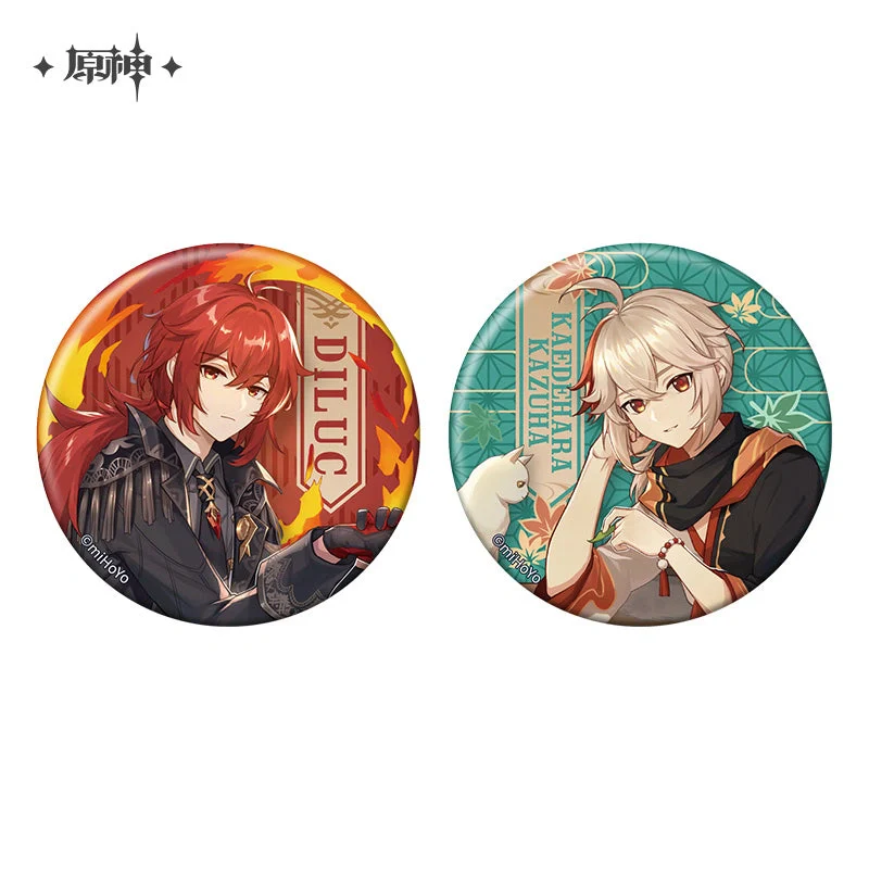 Genshin Impact - IPSTAR Cafe Collab Diluc/Kazuha Badge miHoYo