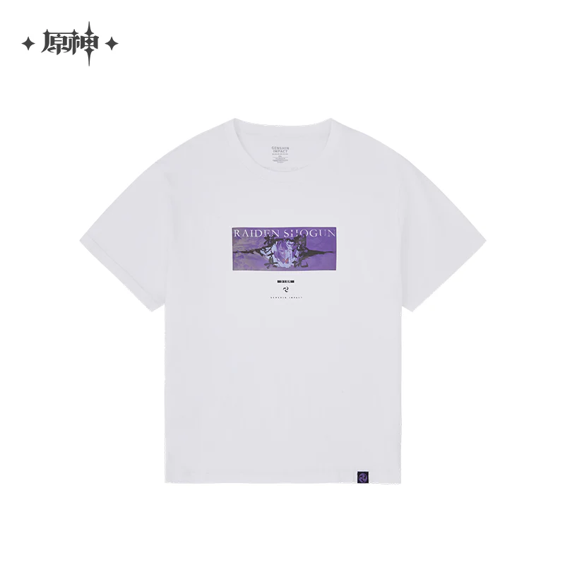Genshin Impact - Raiden Shogun Style White T-Shirt miHoYo