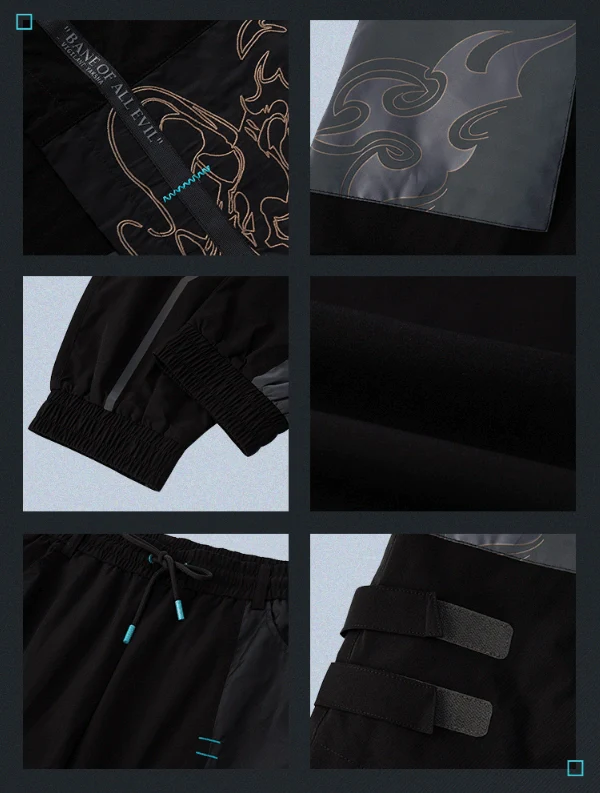 Genshin Impact - Themes of Xiao designed pants Black miHoYo - Image 9