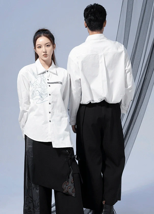 Genshin Impact - Themes of Xiao Shirt Black/White miHoYo - Image 8