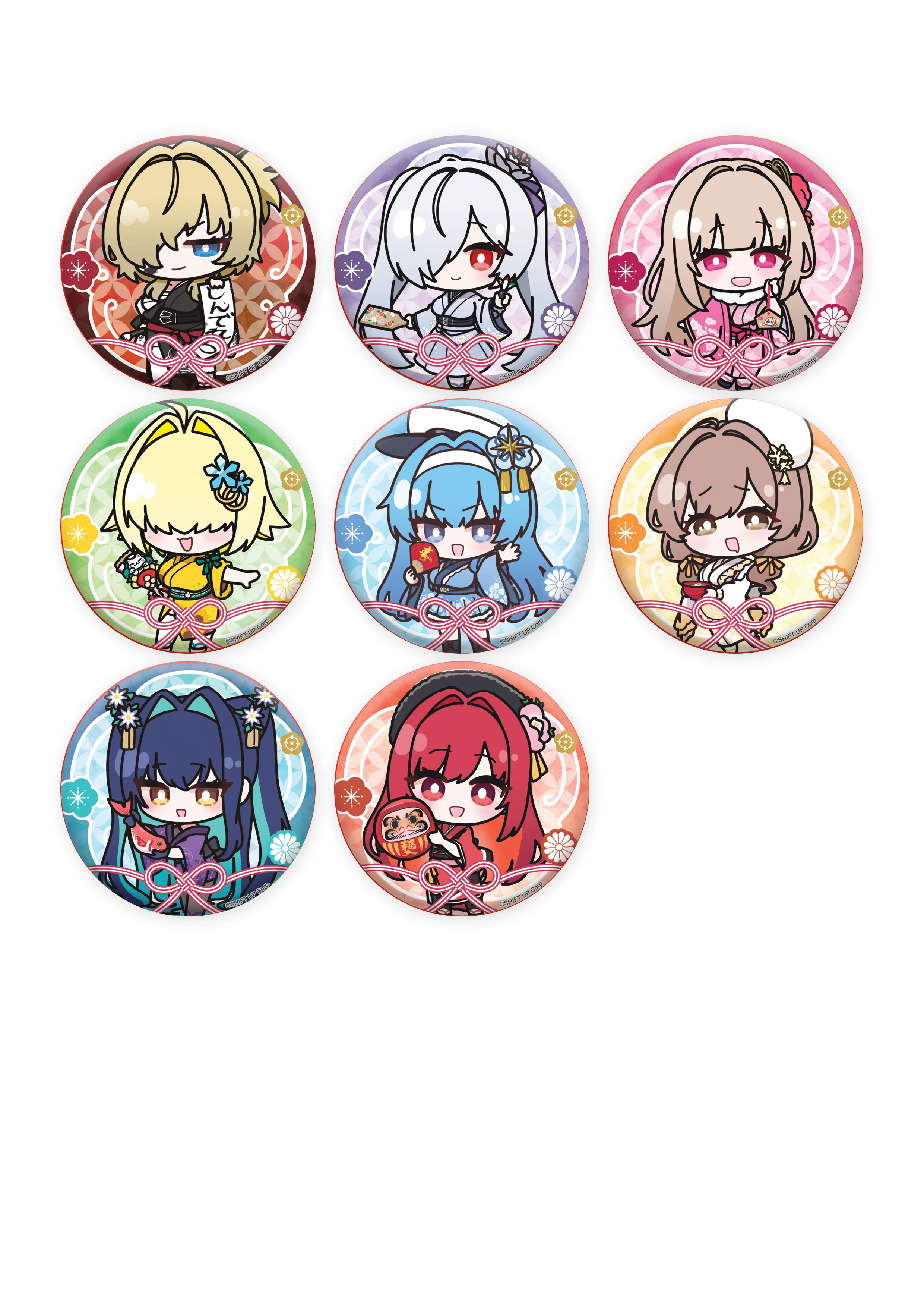 [Pre-order] GODDESS OF VICTORY: NIKKE - Lunar New Year 2026 Series Chibi Badge Set TWO QUAN