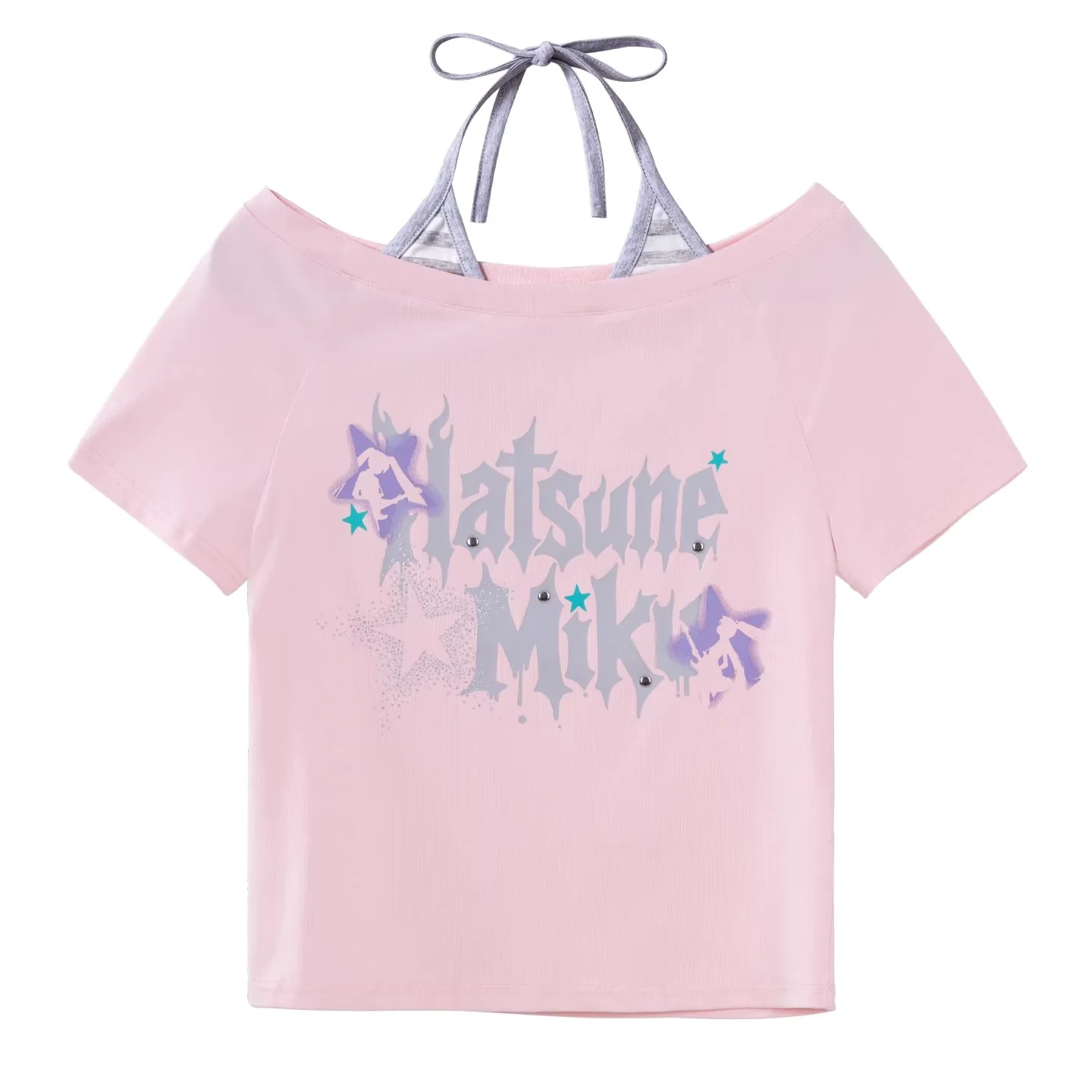[Pre-order] Hatsune Miku - Hatsune Miku The Rock Music Series Off-the-Shoulder T-shirt Moeyu - Image 6