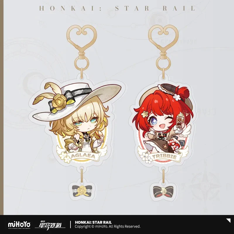 [Pre-order] Honkai: Star Rail - Aglaea & Tribbie Express Travel Notes Chibi Acrylic Keychain miHoYo