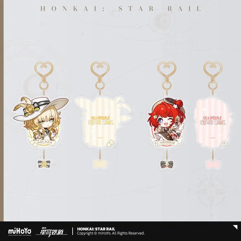 [Pre-order] Honkai: Star Rail - Aglaea & Tribbie Express Travel Notes Chibi Acrylic Keychain miHoYo - Image 2