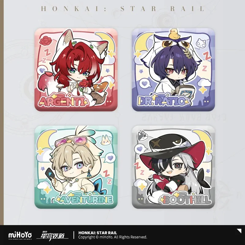 [Pre-order] Honkai: Star Rail - Boys Dorm Series Chibi Square Badge miHoYo
