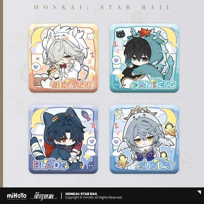 [Pre-order] Honkai: Star Rail - Boys Dorm Series Chibi Square Badge miHoYo - Image 2