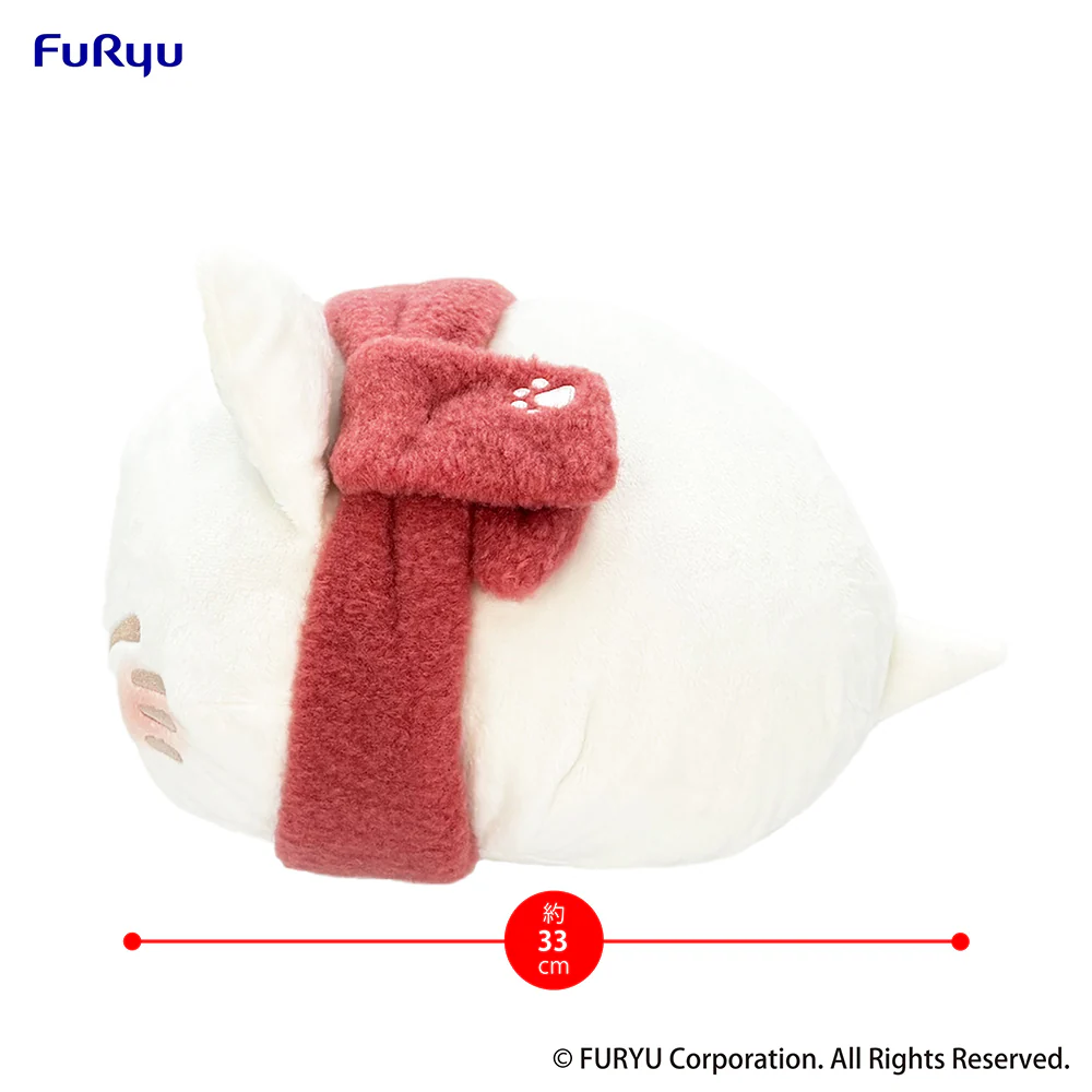 [Pre-order] Nemuneko Cat -  Nemuneko Cat (Red Scarf Ver.) Plushie FuRyu Corporation - Image 3