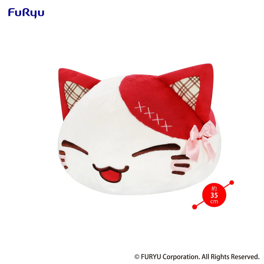 [Pre-order] Nemuneko Cat -  Nemuneko Cat (Red Ver) Big Plush Toy FuRyu Corporation - Image 2