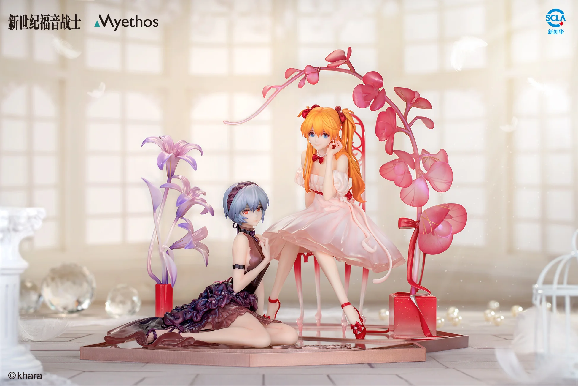 [Pre-order] Neon Genesis Evangelion - Rei Ayanami&Asuka Shikinami Langley(Whisper of Flower Ver.) 1/7 Scale Figure Myethos - Image 2