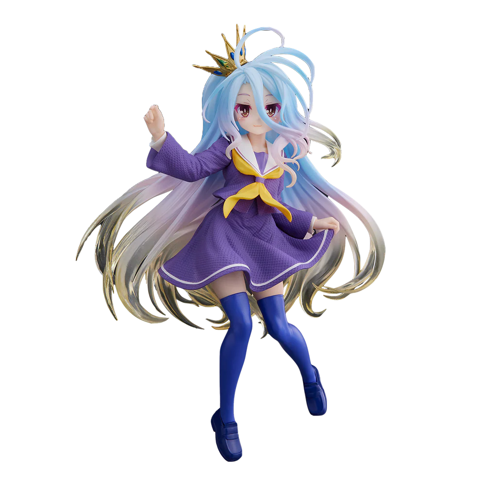 [Pre-order] No Game No Life - Shiro (Cat Ear School Uniform Ver.) Prize Figure Taito - Image 6