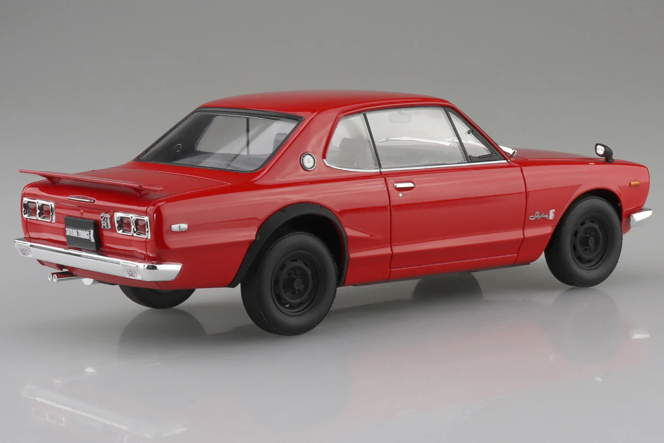 [Pre-order] None - KPGC10 SKYLINE HT 2000GT-R 1970 Red Plastic Model Kit Aoshima - Image 2