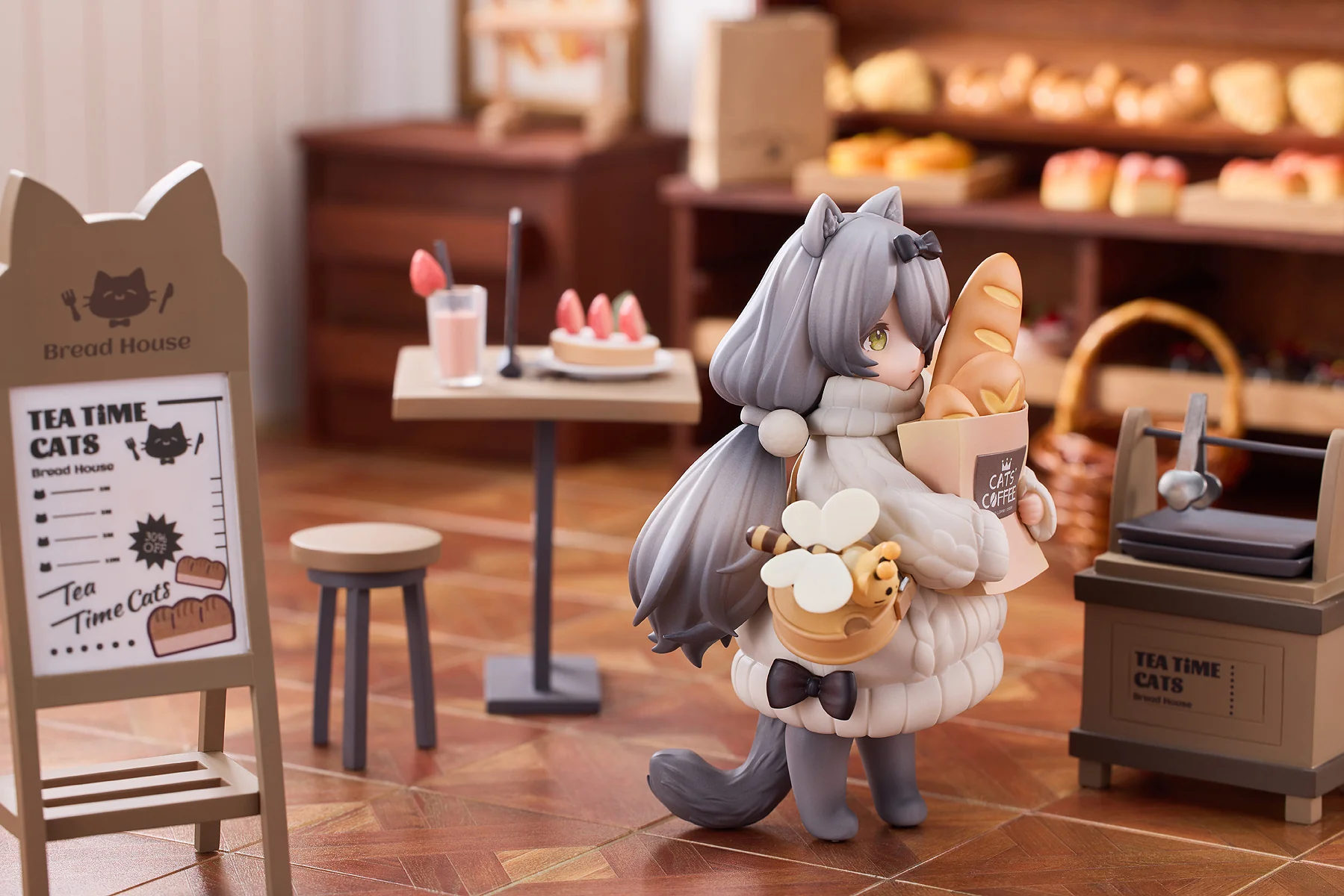 [Pre-order] Original Character - Tea Time Cats DLC Series Meow Town Bakery Shop Assistant & Customer Cat Mini Figure RIBOSE - Image 18