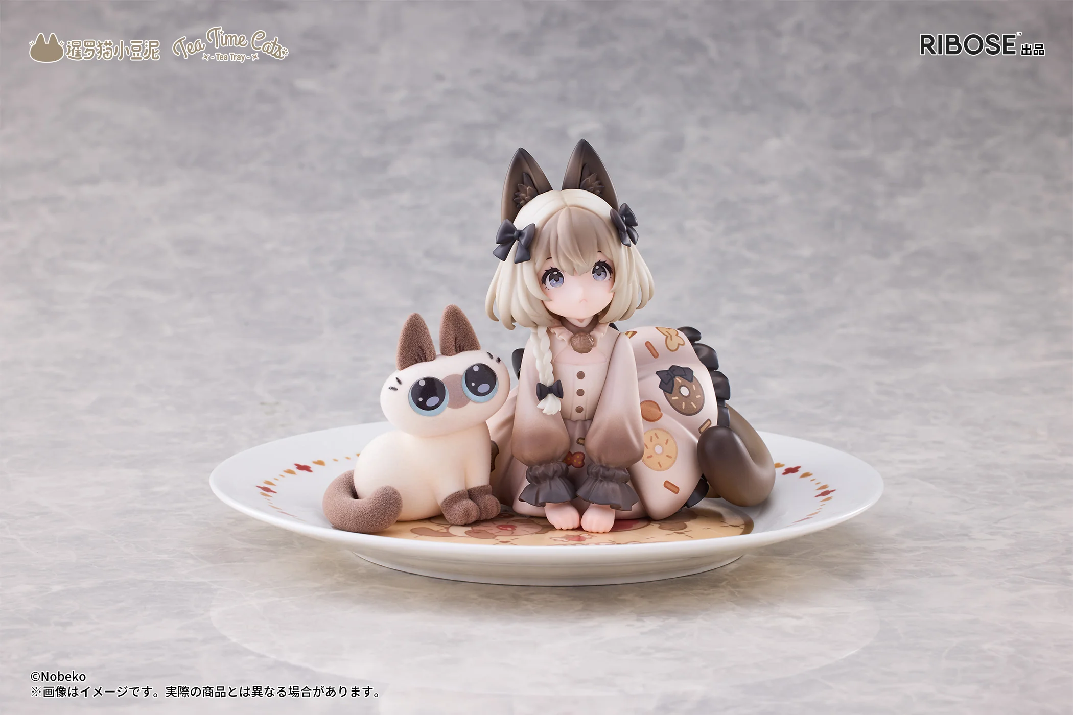 [Pre-order] Original Character - Tea Time Cats & Siamese Cat Azukisan DLC Series Mini Figure Set RIBOSE - Image 7