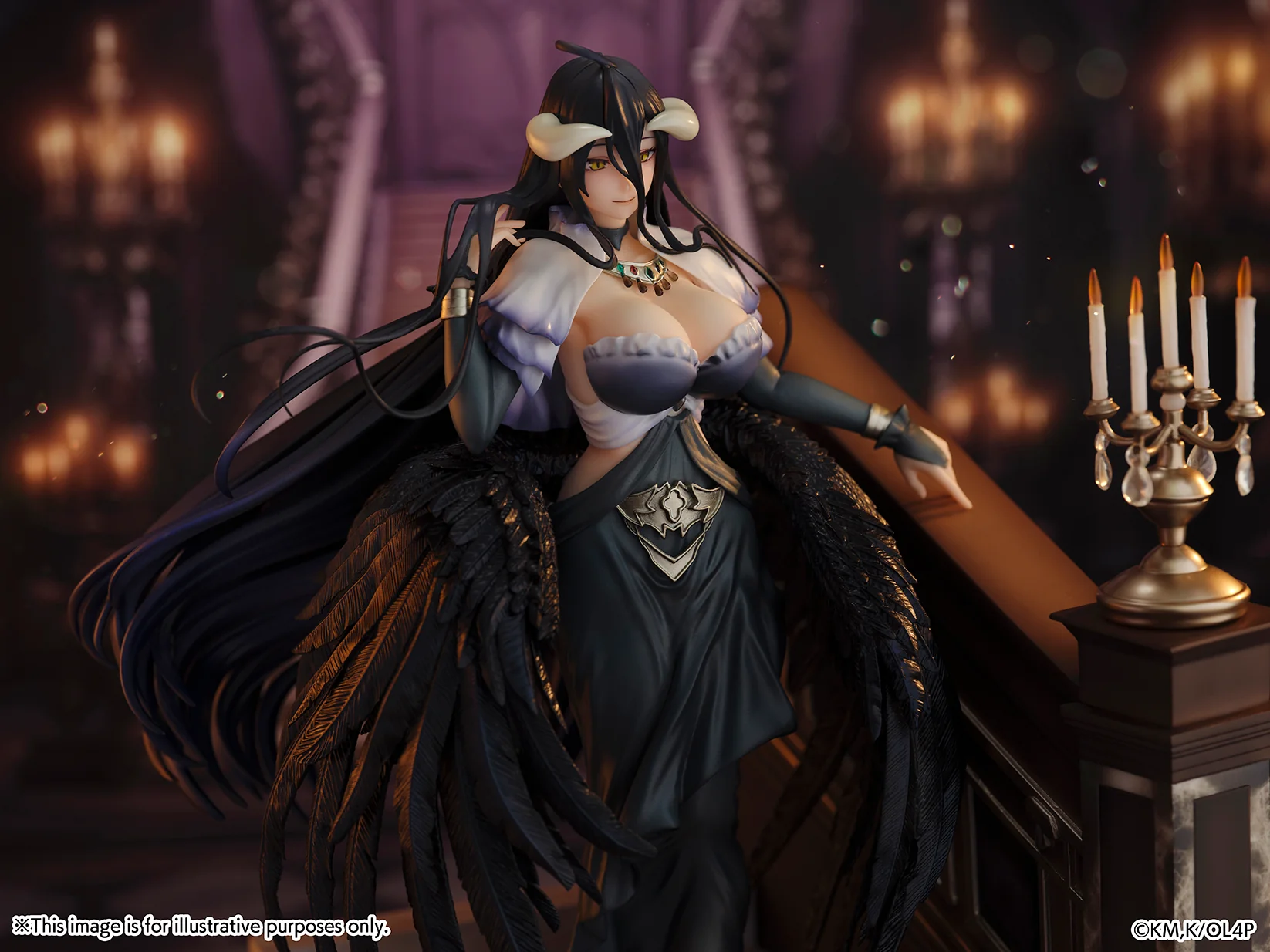 [Pre-order] Overlord - Albedo (Jet Black Dress Ver.) 1/7 Scale Figure CyberZ - Image 2