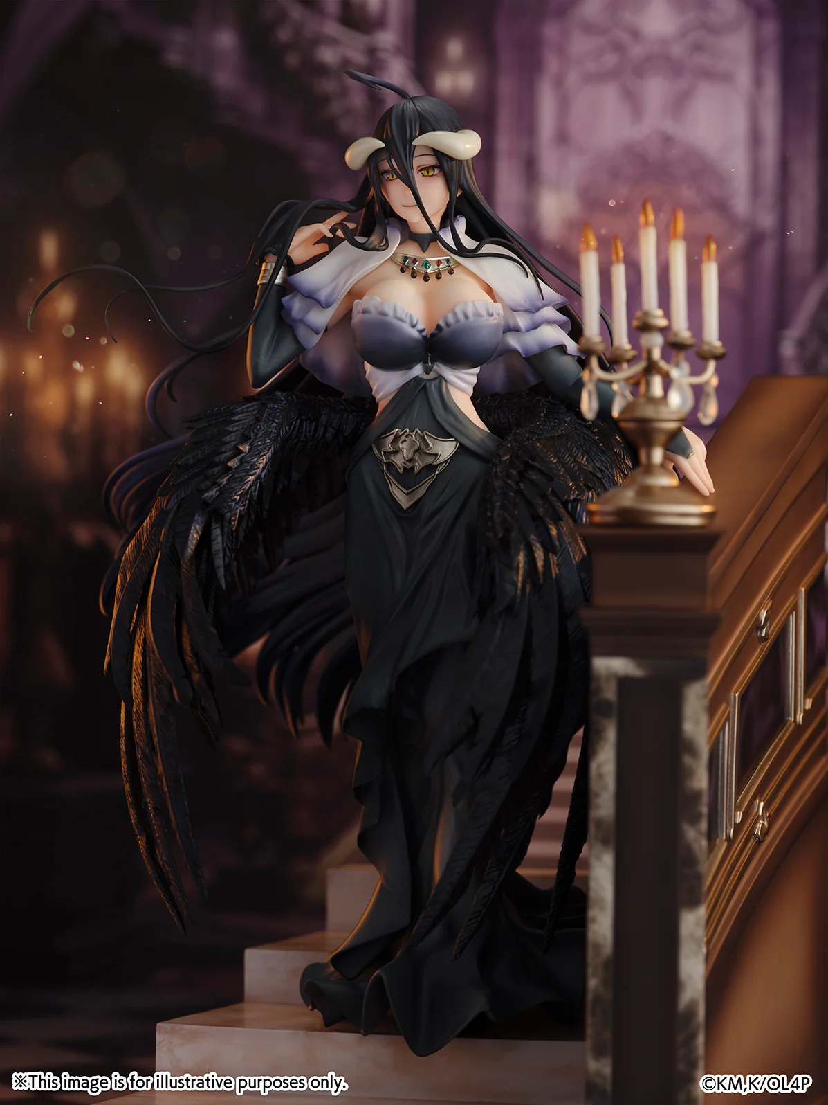 [Pre-order] Overlord - Albedo (Jet Black Dress Ver.) 1/7 Scale Figure CyberZ - Image 4