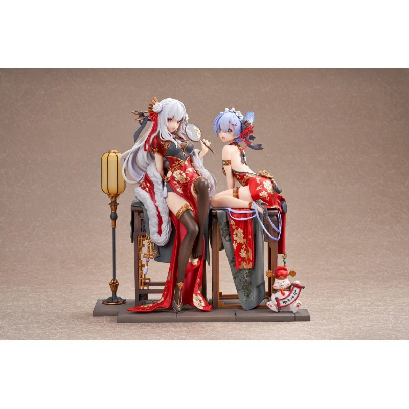 [Pre-order] Re:Zero - Rem & Emilia (Graceful Beauty 2024 New Year Ver.) 1/7 Scale Figure Kadokawa - Image 4