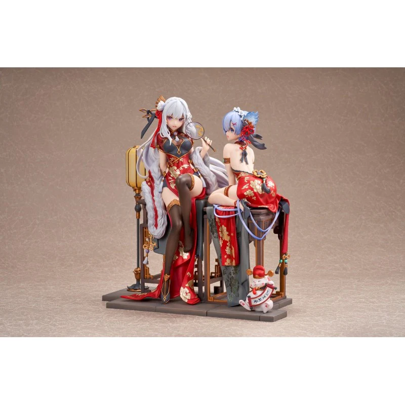 [Pre-order] Re:Zero - Rem & Emilia (Graceful Beauty 2024 New Year Ver.) 1/7 Scale Figure Kadokawa - Image 5