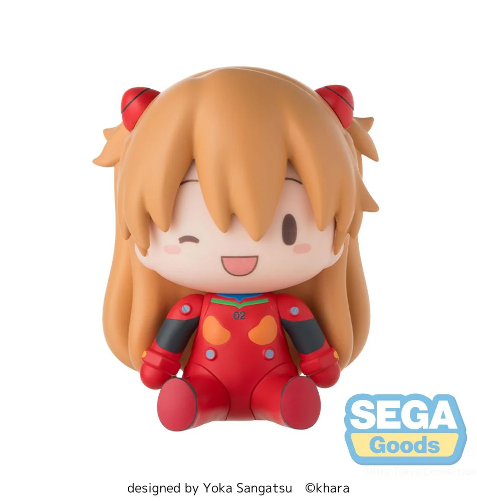 [Pre-order] Rebuild of Evangelion - Asuka Langley (Plug Suit Ver) Fuwa Petit Chibi Figure SEGA - Image 4