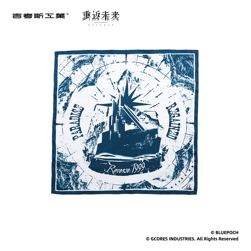 [Pre-order] Reverse: 1999 - Woven Rainlines Pure Silk Scarf BLUEPOCH - Image 7