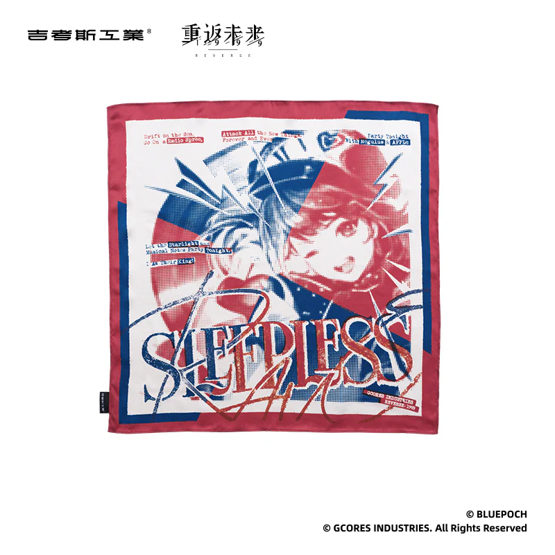 [Pre-order] Reverse: 1999 - Woven Rainlines Pure Silk Scarf BLUEPOCH - Image 8