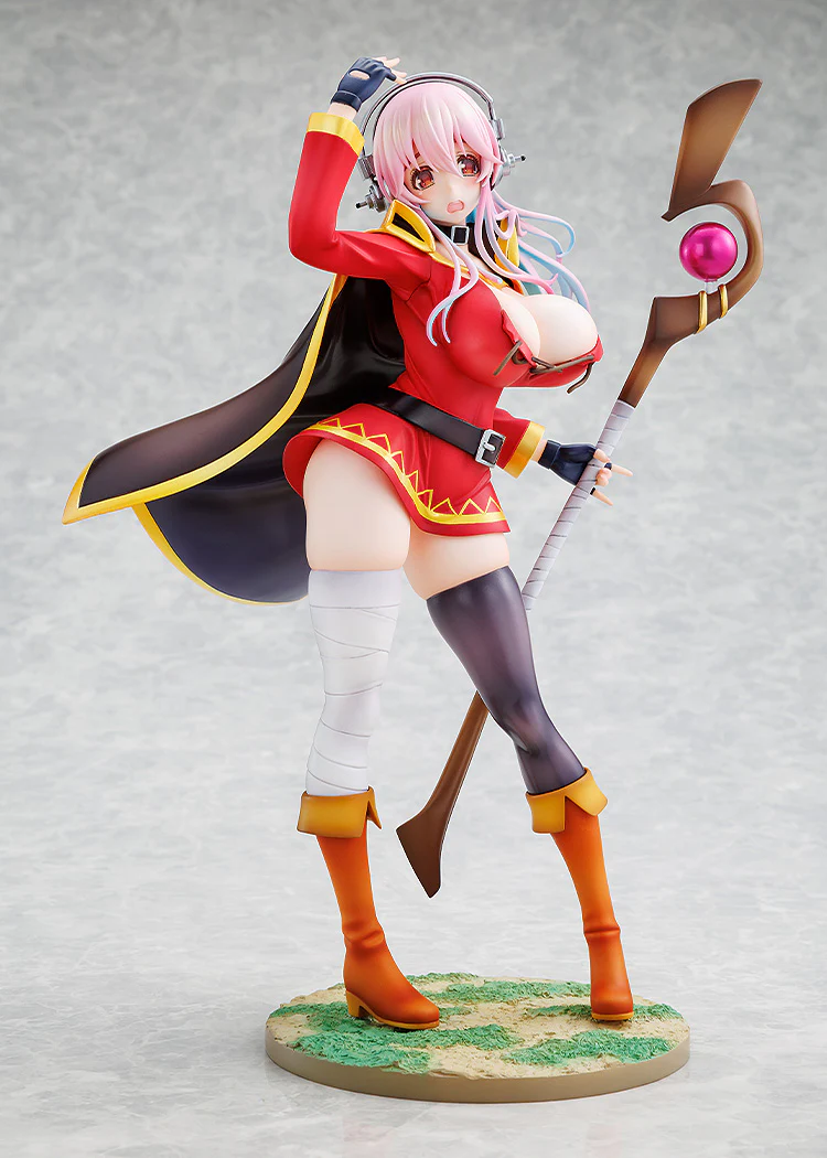 [Pre-order] Super Sonico - Super Sonico (KONOSUBA -God's blessing on this wonderful world! Megumin Collaboration Ver) 1/7 Scale Figure KADOKAWA - Image 7