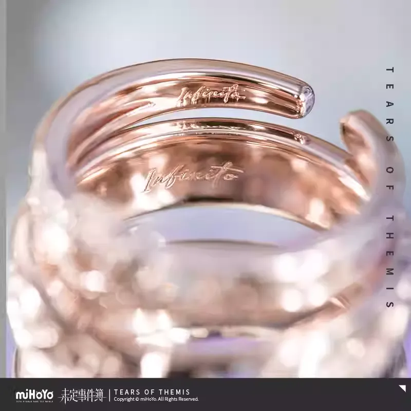 [Pre-order] Tears of Themis - Forever Begins With You Series Infinito & Infinita Heartbeat Vow Couple Rings miHoYo - Image 3