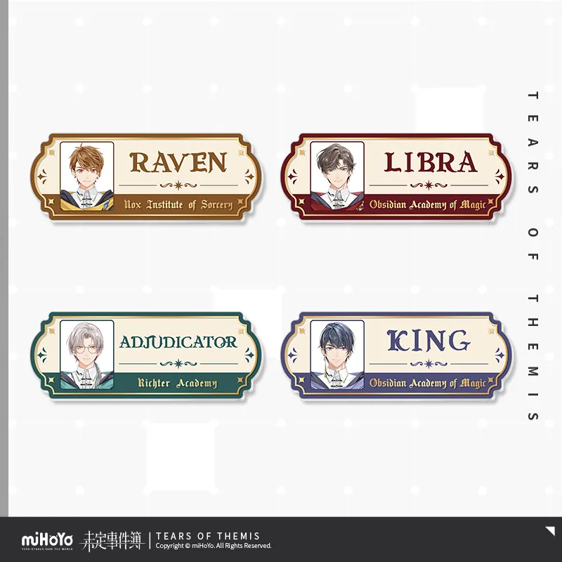 [Pre-order] Tears of Themis - Heartfelt Attraction Series Acrylic Name Badge miHoYo