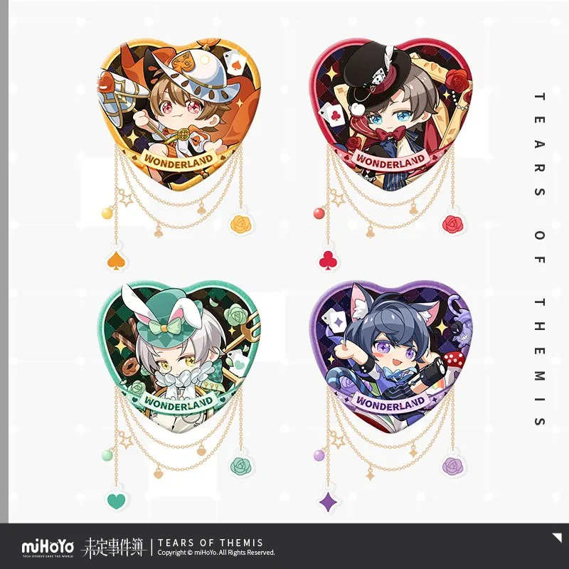 [Pre-order] Tears of Themis - Wonderland Encounters Series Chibi Heart-shaped Chain Badge miHoYo