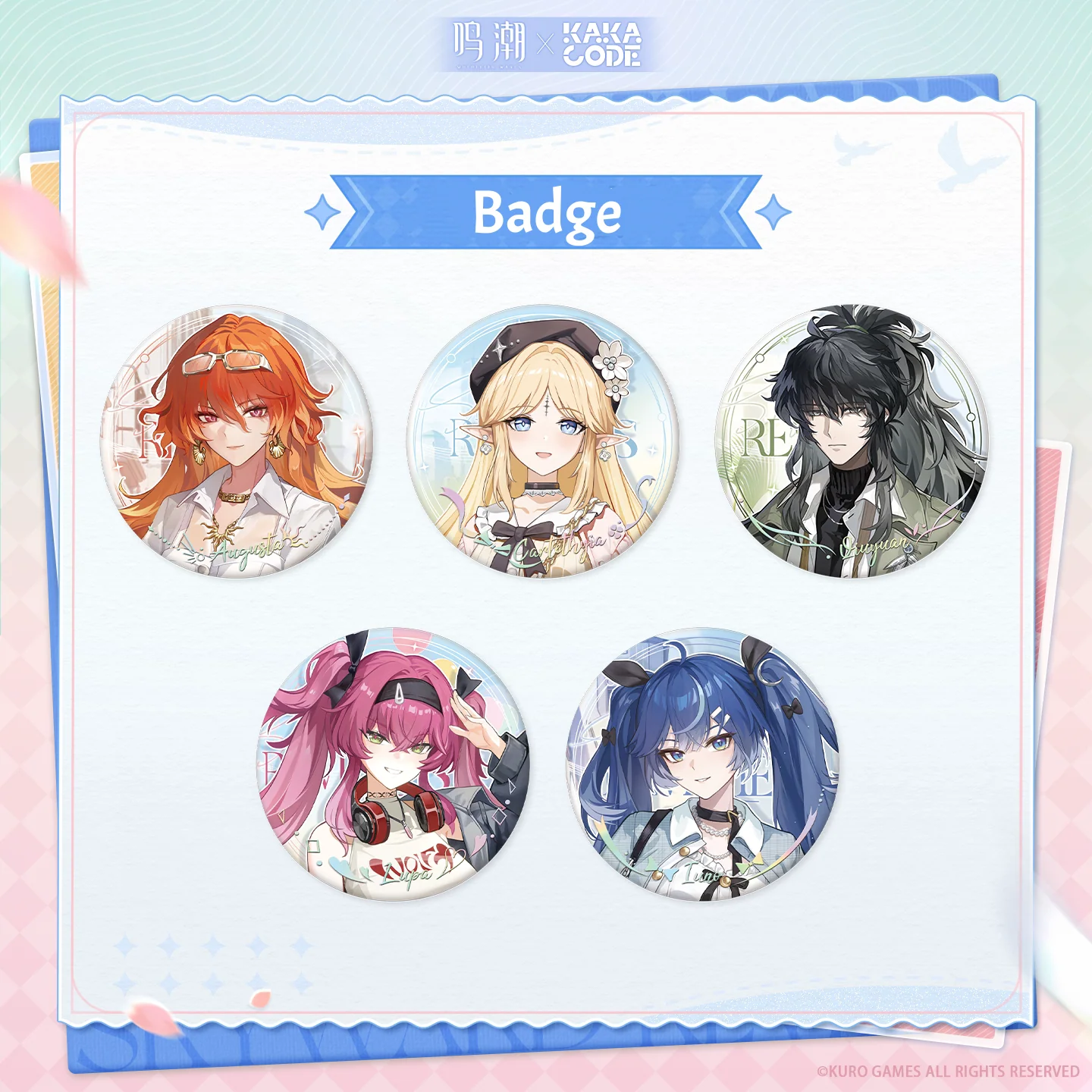 [Pre-order] Wuthering Waves - Clear Sky Resonance Themed Badge KAKACODE - Image 2