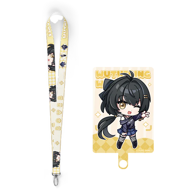 [Pre-order] Wuthering Waves - Focused Freeze Series Chibi Character Phone Lanyard Patch Set Karasumaya - Image 2
