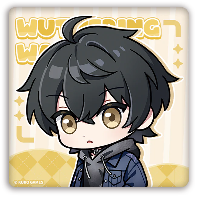 [Pre-order] Wuthering Waves - Focused Freeze Series Chibi Character PU Square Badge Karasumaya - Image 3