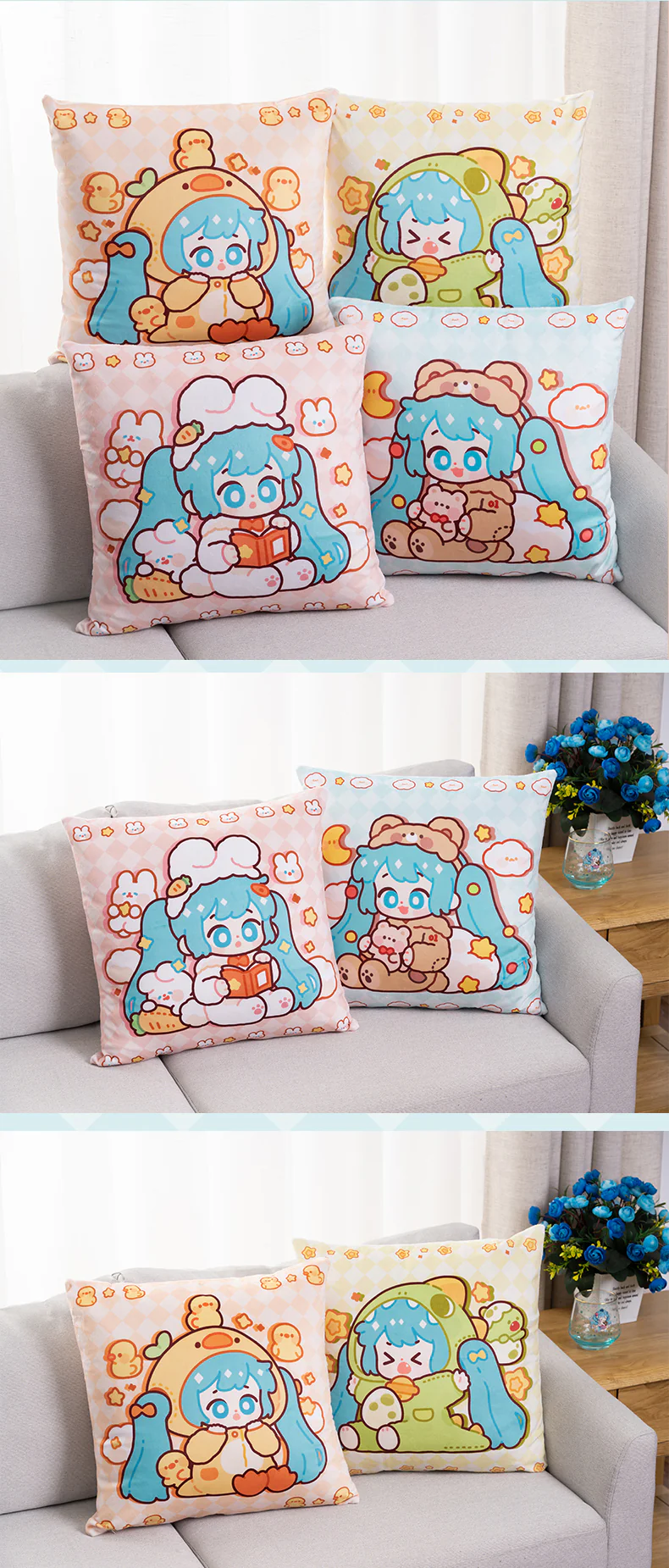 [Pre-order]Hatsune Miku - Hatsune Miku Pajama Party Throw Pillow Moeyu - Image 5